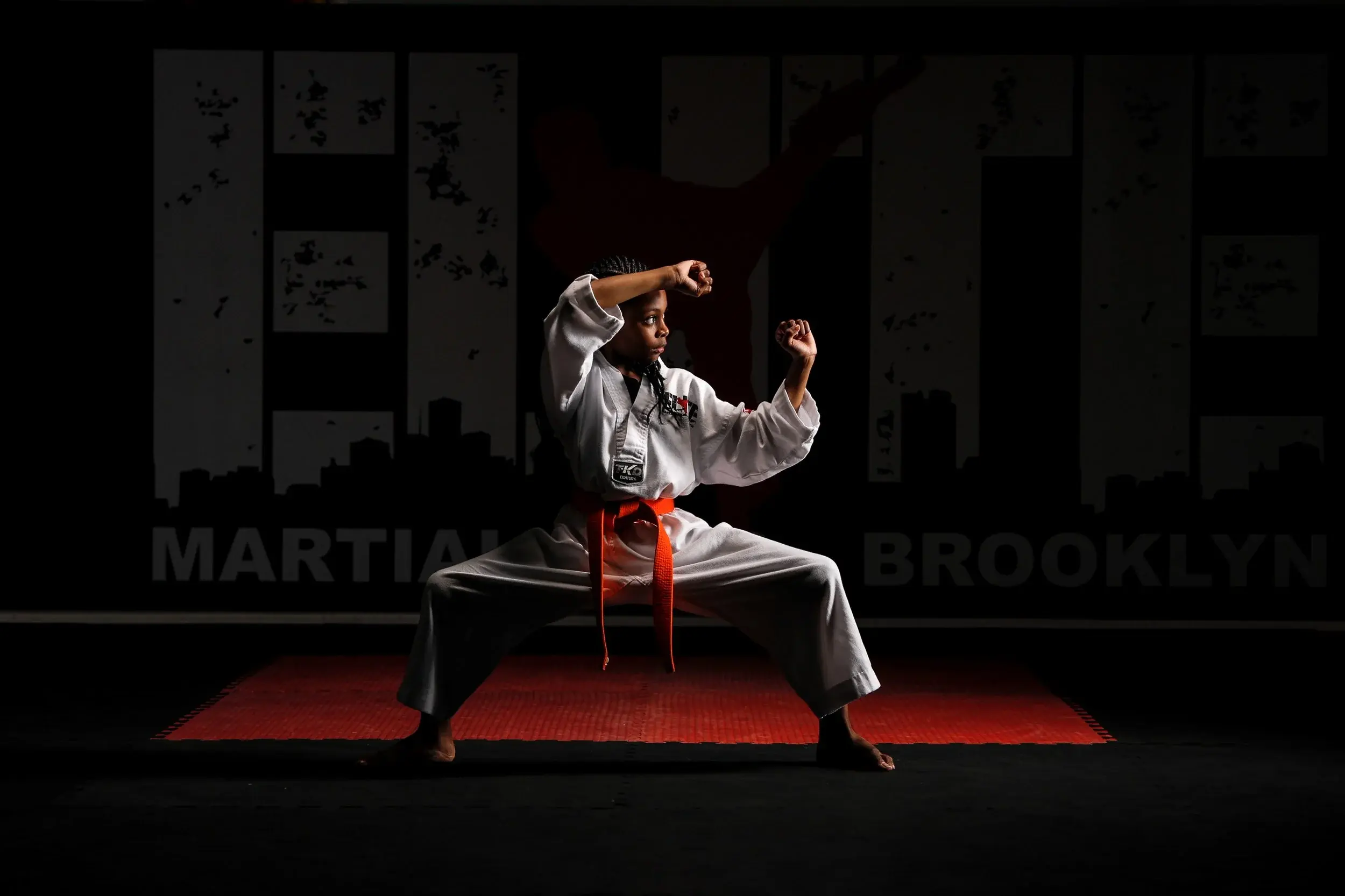 Martial arts student practicing at Elite Martial Arts of Brooklyn